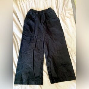 Elizabeth Suzann Clyde Culotte in black cotton canvas